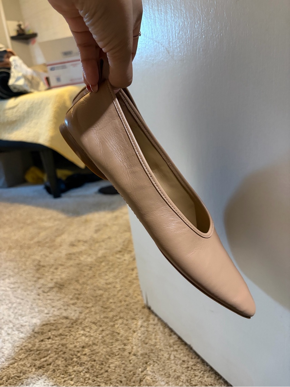 Vince Tan Leather Ballet Flats - Picture 3 of 4